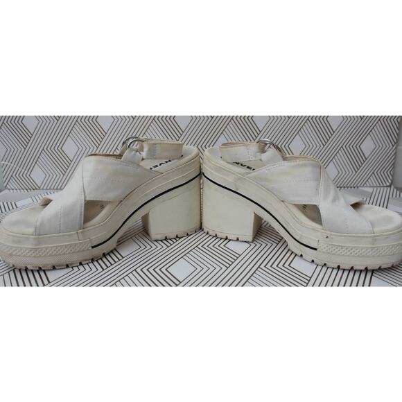 CONVERSE Womens Chuck 70 De Luxe Heel Sandal Platform Size 8 Pre-Owned - Picture 4 of 12